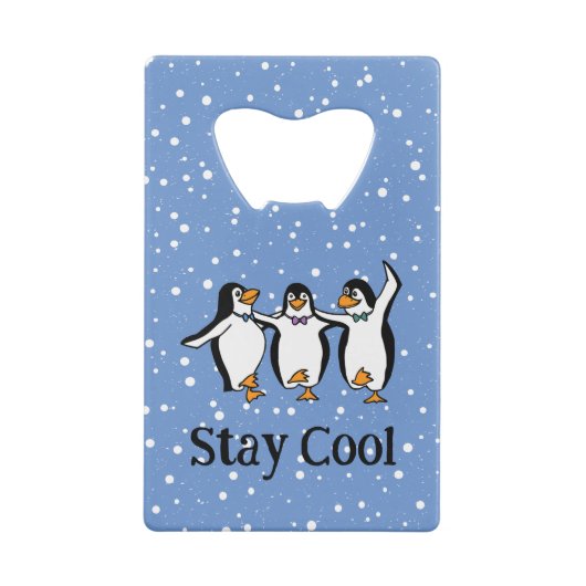 Tanzpinguine Design Flaschenöffner (Rückseite)