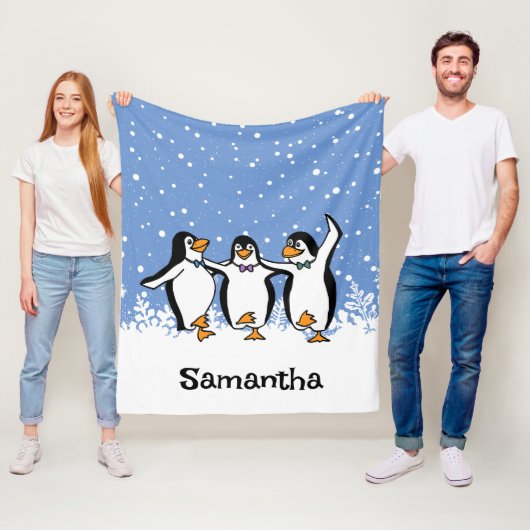 Tanzpinguine Design Fleece Blanket (Beispiel)