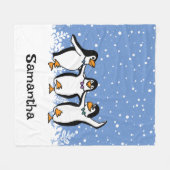 Tanzpinguine Design Fleece Blanket (Vorderseite (Horizontal))