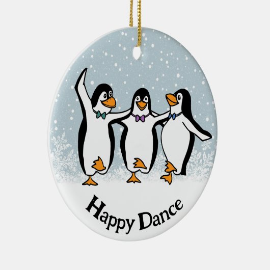 Tanzpinguine Design Keramik Ornament (Rechts)
