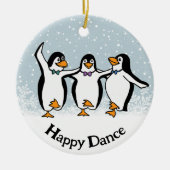 Tanzpinguine Design Keramik Ornament (Vorne)
