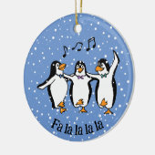 Tanzpinguine Design Keramik Ornament (Links)