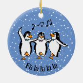 Tanzpinguine Design Keramik Ornament (Hinten)