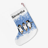 Tanzpinguine Design Kleiner Weihnachtsstrumpf (Rückseite (Hängend))