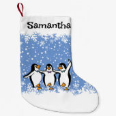 Tanzpinguine Design Kleiner Weihnachtsstrumpf (Vorderseite)