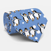 Tanzpinguine Design Krawatte (Gerollt)