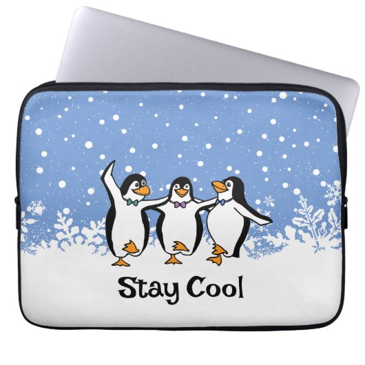 Tanzpinguine Design Laptopschutzhülle (Vorderseite)