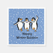 Tanzpinguine Design Paper Napkins Serviette (Vorderseite)