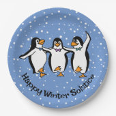 Tanzpinguine Design Paper Plate Pappteller (Vorderseite)