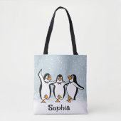 Tanzpinguine Design Tasche (Vorderseite)