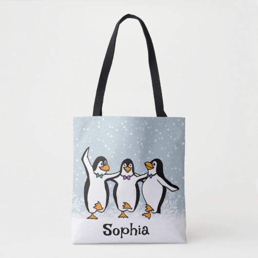 Tanzpinguine Design Tasche (Vorderseite)