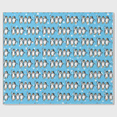 Tanzpinguine Design Wrapping Paper Roll Geschenkpapier (Flach)
