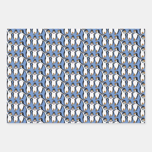 Tanzpinguine Design Wrapping Paper Sheets Geschenkpapier Set (Vorderseite 3)