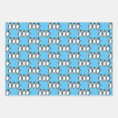 Tanzpinguine Design Wrapping Paper Sheets Geschenkpapier Set (Vorderseite)