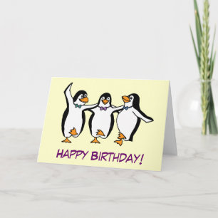Tanzpinguine Geburtstagkarte Karte