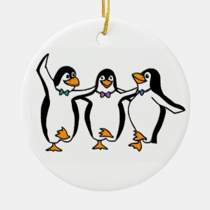 Tanzpinguine Keramikornament