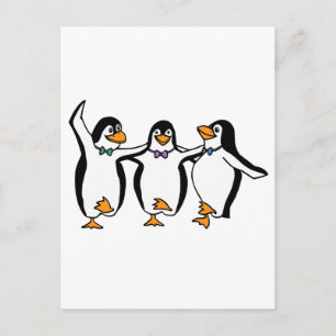 Tanzpinguine Postkarte