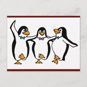 Tanzpinguine Postkarte