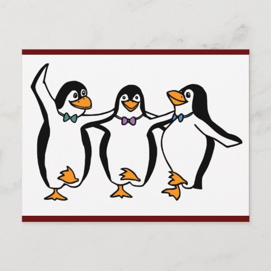 Tanzpinguine Postkarte (Vorderseite)