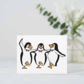 Tanzpinguine Postkarte (Stehend Vorderseite)