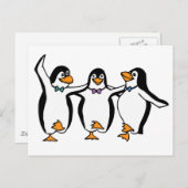 Tanzpinguine Postkarte (Vorne/Hinten)