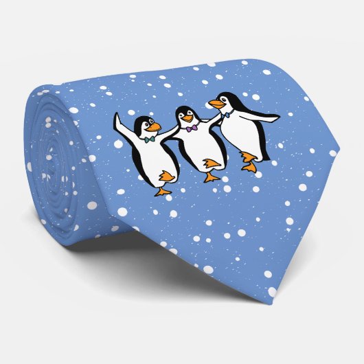 Tanzpinguine Snowy Design Krawatte (Gerollt)