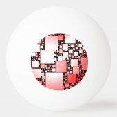Tanzpong-Ball auf Rot und Weiß Square Tischtennisball (Rückseite)