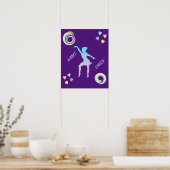 Tanzposter mit Herzen & Wirbel. Poster (Küche)