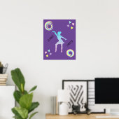 Tanzposter mit Herzen & Wirbel. Poster (Heimbüro)
