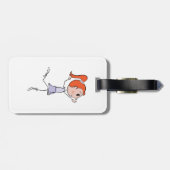 Tanzprincess Niedlich Ballerina Strichmännchen Gepäckanhänger (Rückseite horizontal)