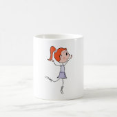 Tanzprincess Niedlich Ballerina Strichmännchen Kaffeetasse (Mittel)