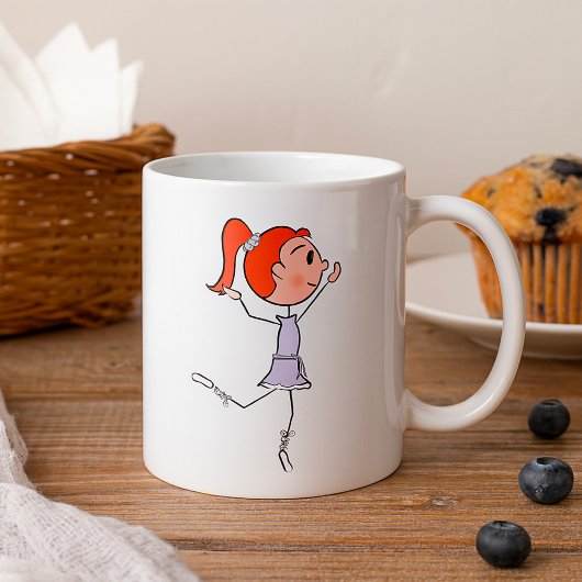 Tanzprincess Niedlich Ballerina Strichmännchen Kaffeetasse