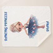 "TANZPRINZESS" PERSONALISIERT SHERPADECKE (Vorderseite (Horizontal))