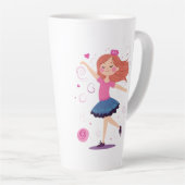 Tanzprinzessin Ballerina Latte Tasse (Rechte Ecke)