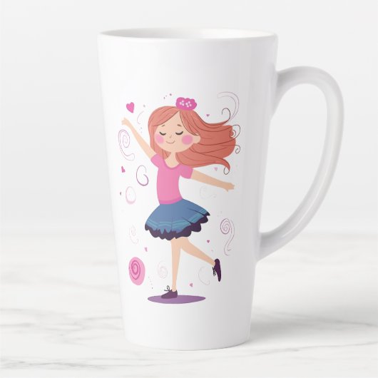 Tanzprinzessin Ballerina Latte Tasse (Rechts)
