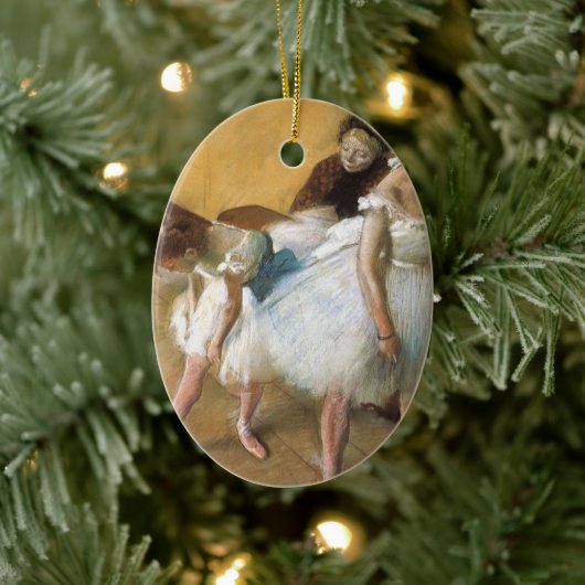 Tanzprüfung durch Edgar Degas, Vintages Ballett Keramikornament (Baum)