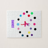 Tanzpuzzle mit farbigen Punkten. Puzzle (Horizontal)