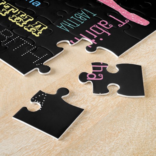 Tanzpuzzle mit Personalisiertem Namen überall Puzzle (Seite)