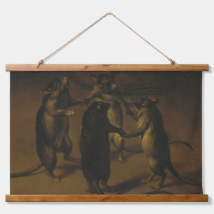 Tanzraten von Ferdinand Kessel Wandteppich Mit Holzrahmen