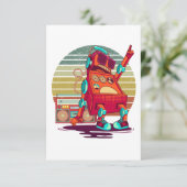 Tanzroboter Dankeskarte (Stehend Vorderseite)