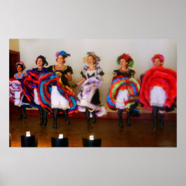 Tanzsaal Girls in Old West Poster
