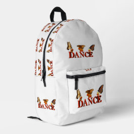 Tanzschild mit Schmetterlingen personalisieren Bedruckter Rucksack
