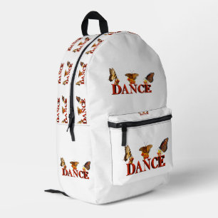 Tanzschild mit Schmetterlingen personalisieren Bedruckter Rucksack