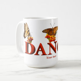 Tanzschild mit Schmetterlingen personalisieren  Kaffeetasse