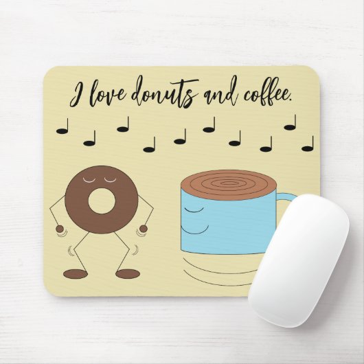 Tanzschokolade Mattierte Donut & Kaffee-Tasse Mousepad (Mit Mouse)