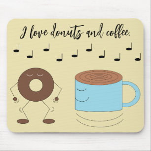 Tanzschokolade Mattierte Donut & Kaffee-Tasse Mousepad