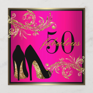 Tanzschuhe - Fantastische 50. Geburtstagseinladung Einladung