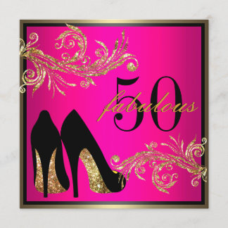 Tanzschuhe - Fantastische 50. Geburtstagseinladung Einladung