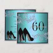 Tanzschuhe - Fantastische 50. Geburtstagseinladung Einladung (Vorne/Hinten)