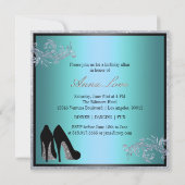 Tanzschuhe - Fantastische 50. Geburtstagseinladung Einladung (Rückseite)